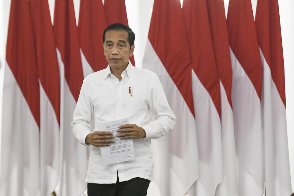 Ilustrasi, Presiden Joko Widodo (Jokowi). Jokowi optimistis tahun 2021 Indonesia akan pulih karena virus corona (Covid-19) telah sepenuhnya reda. Oleh karena itu, ia meminta strategi besar pemulihan segera disusun.