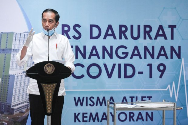 Jokowi, pasien positif virus corona, pasien covid-19, cloroquine, wisma atlet, rumah sakit darurat penanganan covid-19