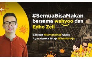 Penggalangan dana yang dilakukan Wahyoo bersama Edho Zell demi meringankan dampak virus corona