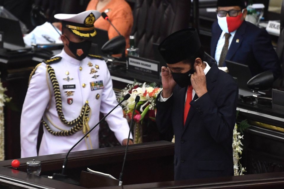 Jokowi, nota keuangan, apbn 2020, infrastruktur digital