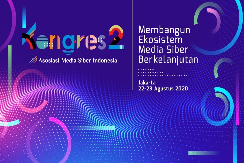 Asosiasi Media Siber Indonesia akan menggelar kongres kedua bertajuk Membangun Ekosistem Media Siber Berkelanjutan pada 22-23 Agustus 2020.