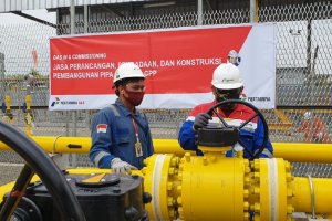 Pertagas Alirkan Gas Perdana ke Pembangkit Listrik Siak Pusako Riau
