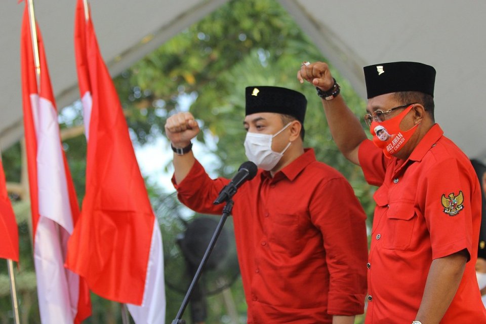 Eri Cahyadi, Armuji. Tri Rismaharini, PDIP, Megawati Soekarnoputri, pilkada surabaya, jawa timur