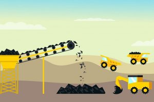 Ilustrasi tambang batu bara