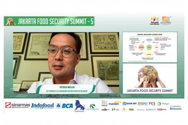 Co-Founder and Co-Managing Partner Northstar Group, Patrick Walujomemberikan materi dalam acara webinar Jakarta Food Security Summit, Kamis (19/11/2020).