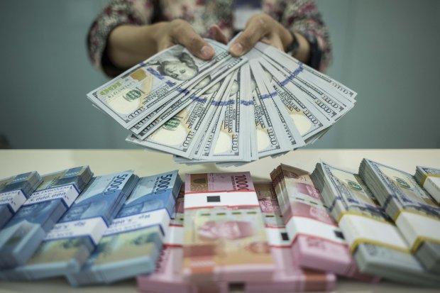 rupiah, dolar as, tapering off, amerika, as, the fed