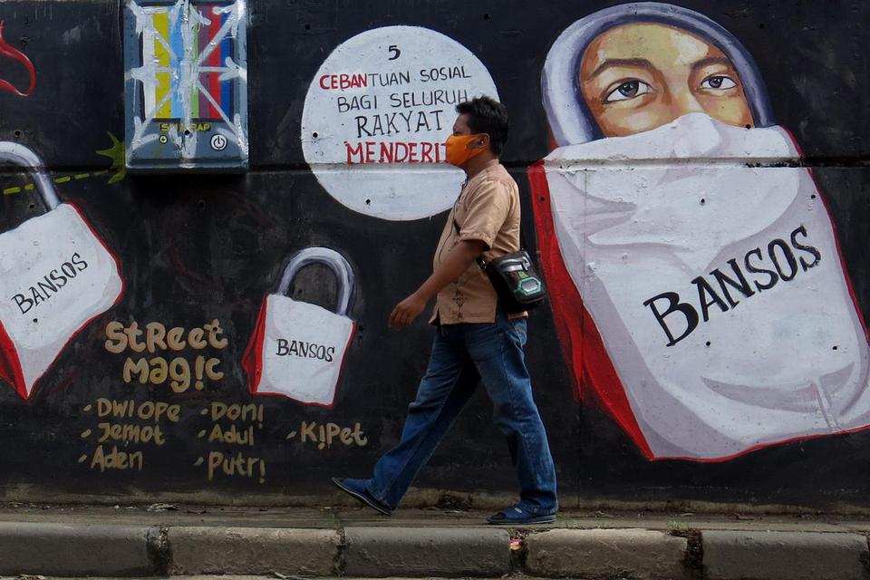Jokowi, mural,polisi