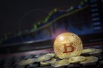 Ilustrasi bitcoin, crytocurrency, mata uang kripto