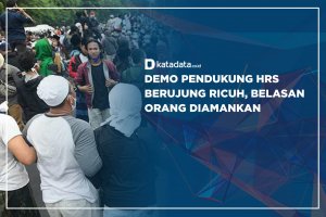 Demo Pendukung HRS Berujung Ricuh, Belasan Orang Diamankan