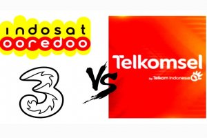 Logo Indosat, Tri, dan Telkomsel