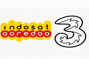 Logo Indosat dan Tri