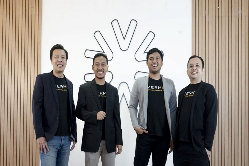 Para pendiri Startup Evermos yakni President dan Co-Founder Arip Tirta, Co-Founder Ghufron Mustaqim, CEO dan Co-Founder Iqbal Muslimin, serta Co-Founder Ilham Taufiq