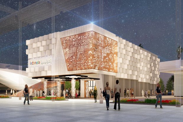 Ilustrasi paviliun Indonesia di Dubai Expo 2021