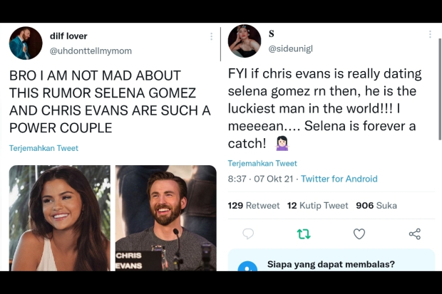 Selena Gomez dan Chris Evans