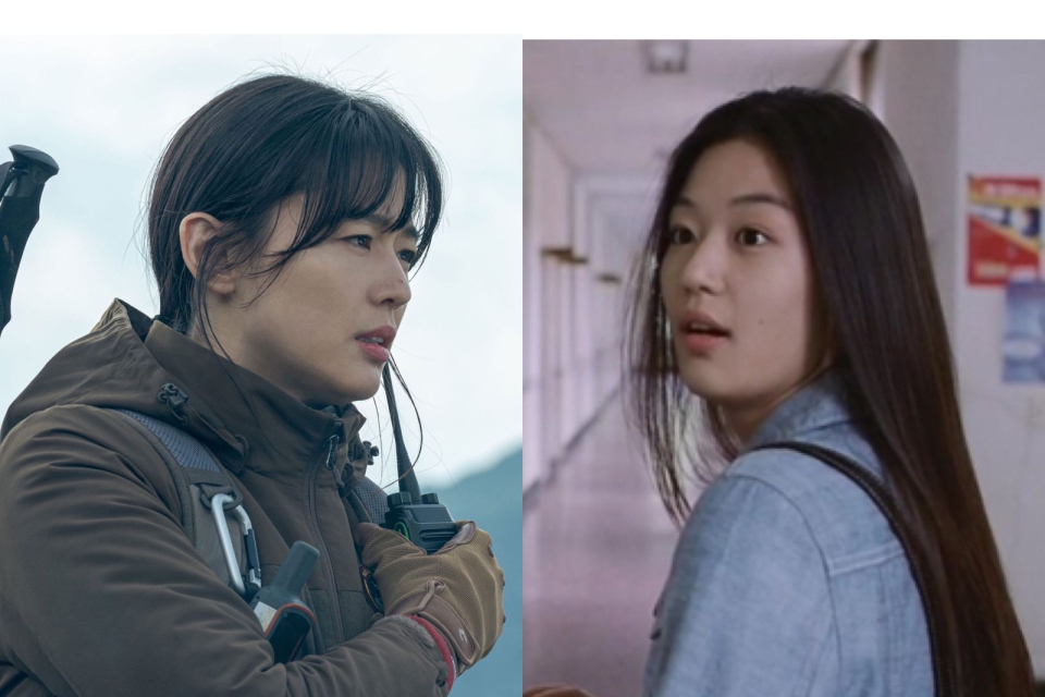 Jun Ji Hyun di drama Jirisan (2021) dan film My Sassy Girl (2001)