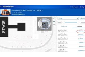 Tiket konser BTS di website Ticketmaster