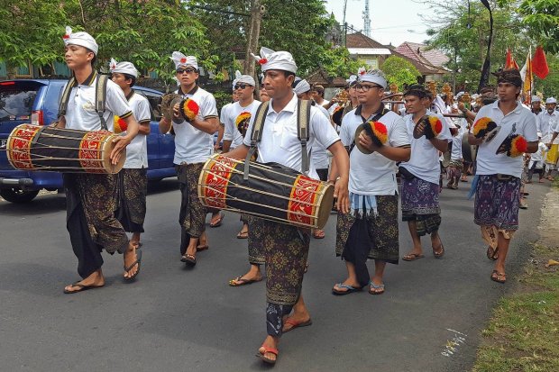 Ilustrasi salah satu alat musik tradisional Bali