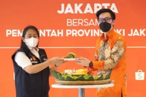 Peresmian kampus UMKM ekspor Shopee di Jakarta pada Rabu (17/11/2021)