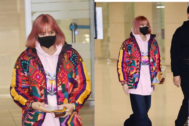 Lisa Blackpink di Incheon Airport