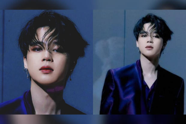 Kiri: Foto editan fans, kanan: foto asli Jimin BTS