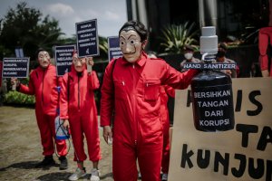 Unjuk Rasa Peringatan Hari Anti Korupsi Sedunia