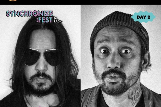 David Bayu dan Tora Sudiro di Synchronize Fest 2021 