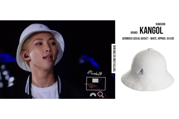 RM BTS pakai topi dari brand KANGOL