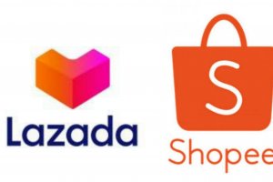 Logo Lazada dan Shopee