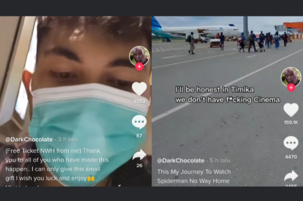 Perjuangan Pria Timika Nonton Spider-Man:No Way Home