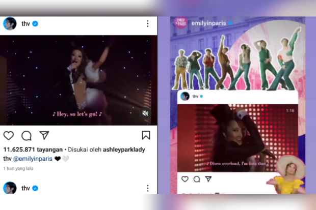 V BTS nonton Emily In Paris