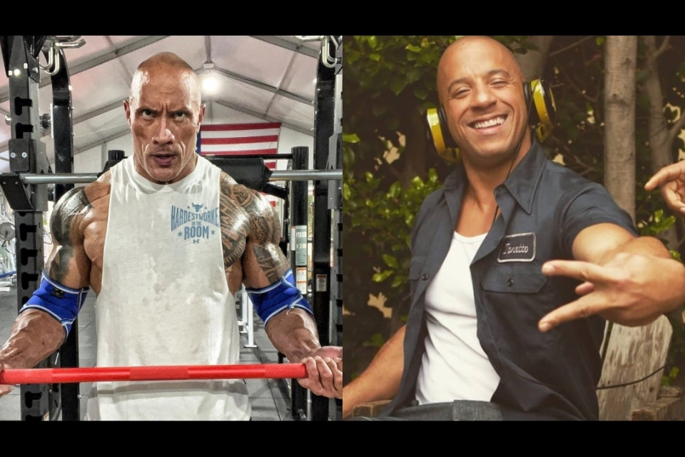 Dwayne Johnson dan Vin Diesel