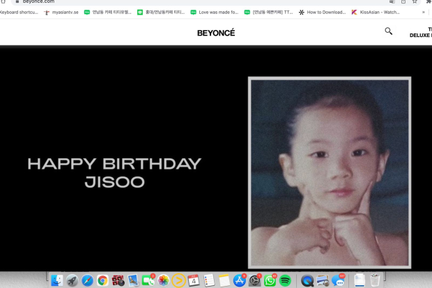 Penampilan website resmi Beyonce