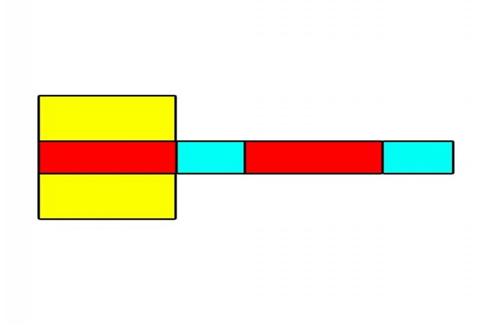 Ilustrasi contoh jaring-jaring balok.