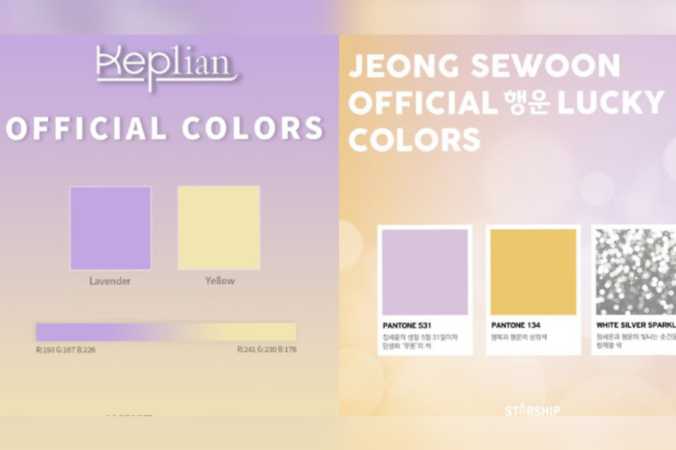 Warna official Kep1er dan Jeong Sewoon