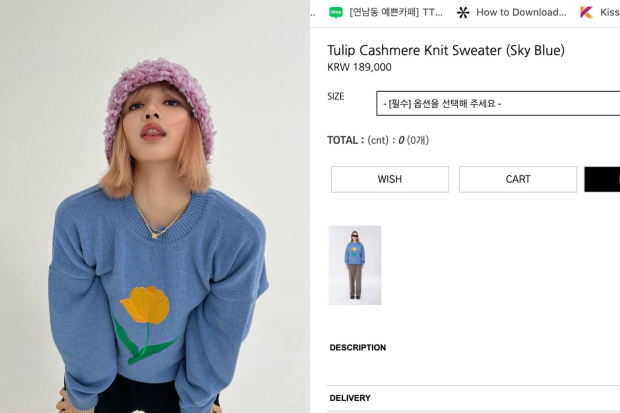 Lisa Blackpink kenakan sweater dari brand Graffiti On Mind