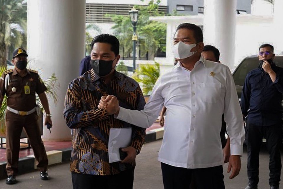 Menteri BUMN Erick Thohir dan Wakil Menteri BUMN Pahala Nugraha menemui Jaksa Agung RI, ST Baharuddin untuk Melaporkan Terkait Dugaan Kasus Korupsi di PT Garuda Indonesia (Persero)