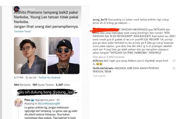 Respon Young Lex Dituduh