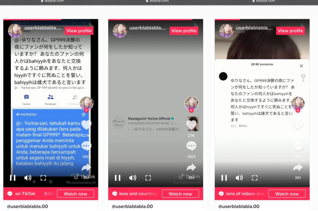 Kawaguchi Yurina menyukai komentar tentang Bahiyyih Kep1er
