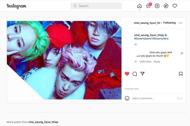 Postingan terbaru T.O.P