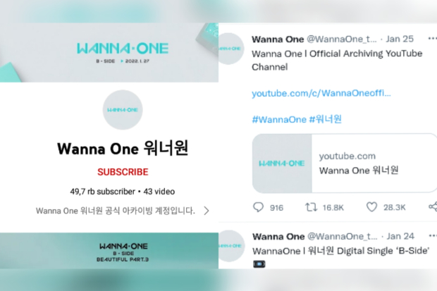 Channel YouTube Wanna One