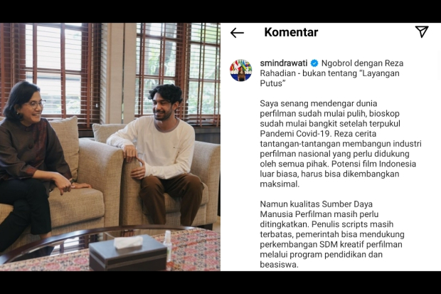 Reza Rahadian dan Sri Mulyani