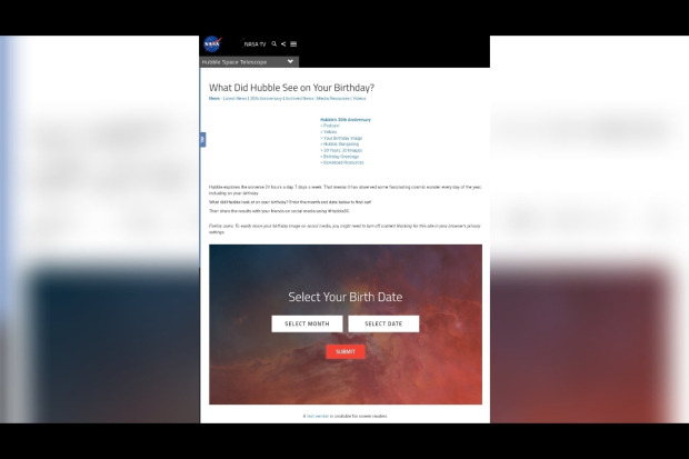 Picture NASA Took on My Birthday