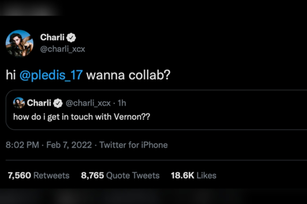 Vernon Seventeen dan Charli XCX