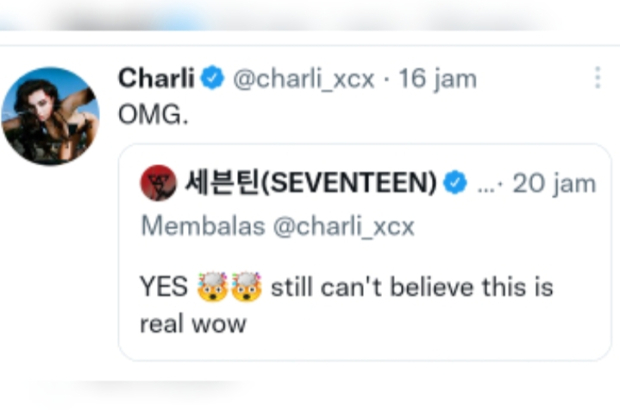 Interaksi Vernon Seventeen dan Charli XCX