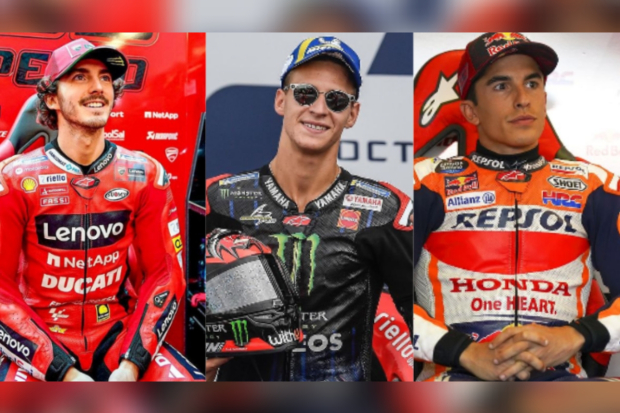 Francesco Bagnaia, Fabio Quartararo, Marc Marquez