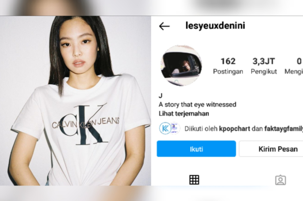 IG Privat Jennie Blackpink