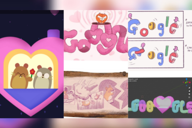 Google Doodle edisi hari Valentine 2022
