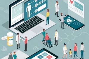 Ilustrasi teknologi di sektor kesehatan