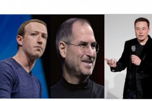 Mark Zuckerberg, Steve Jobs, dan Elon Musk