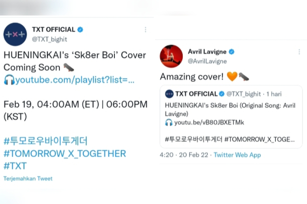 Avril Lavigne Puji Hueningkai TXT